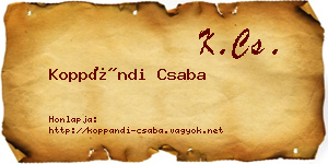 Koppándi Csaba névjegykártya